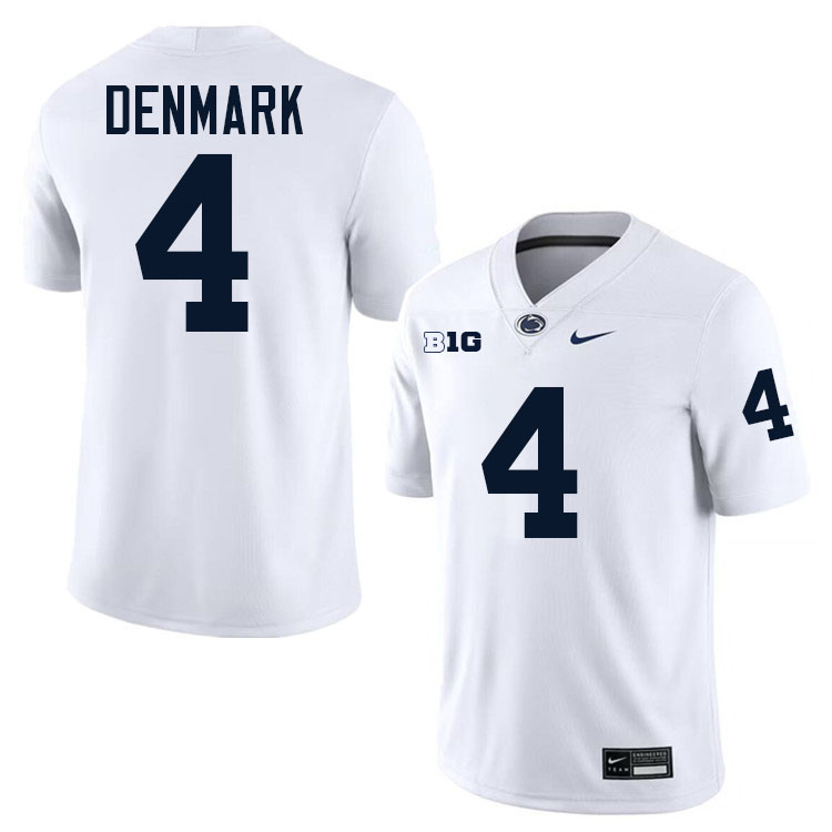 Tyseer Denmark Penn State Jersey,PSU Nittany Lions #4 Tyseer Denmark Football Uniforms-White
